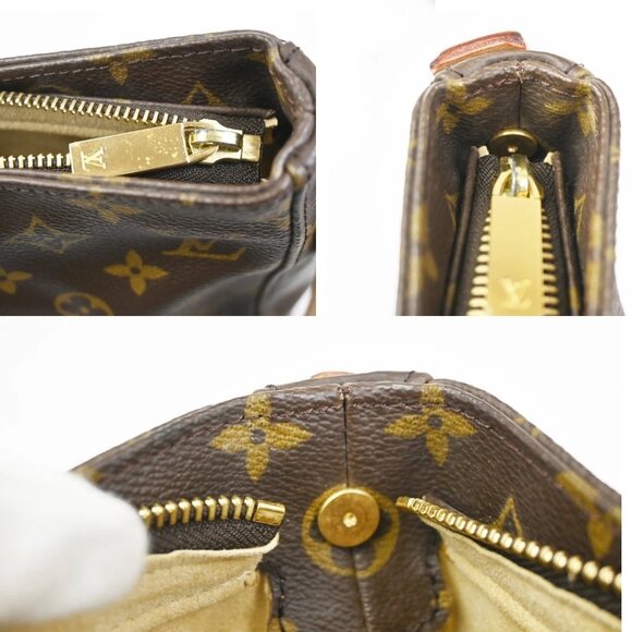 LOUIS VUITTON Logo Looping GM Shoulder Bag Monogram Leather Brown M51145 26RL728 - Picture 9 of 15